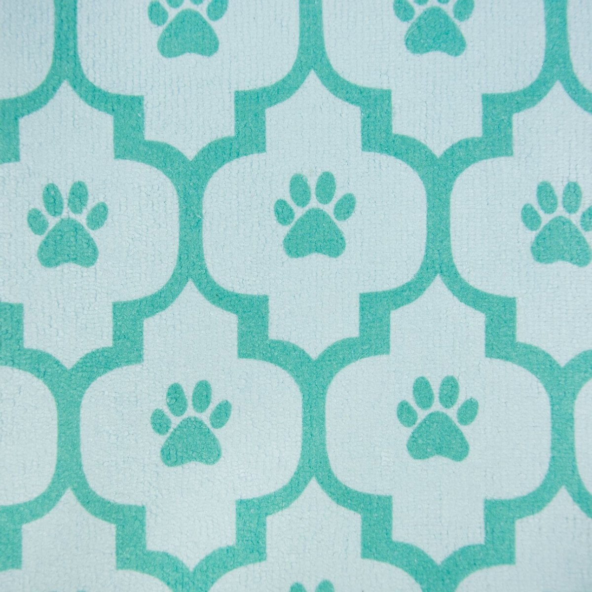 Bone Dry Lattice Paw Print Dog and Cat Food Mat