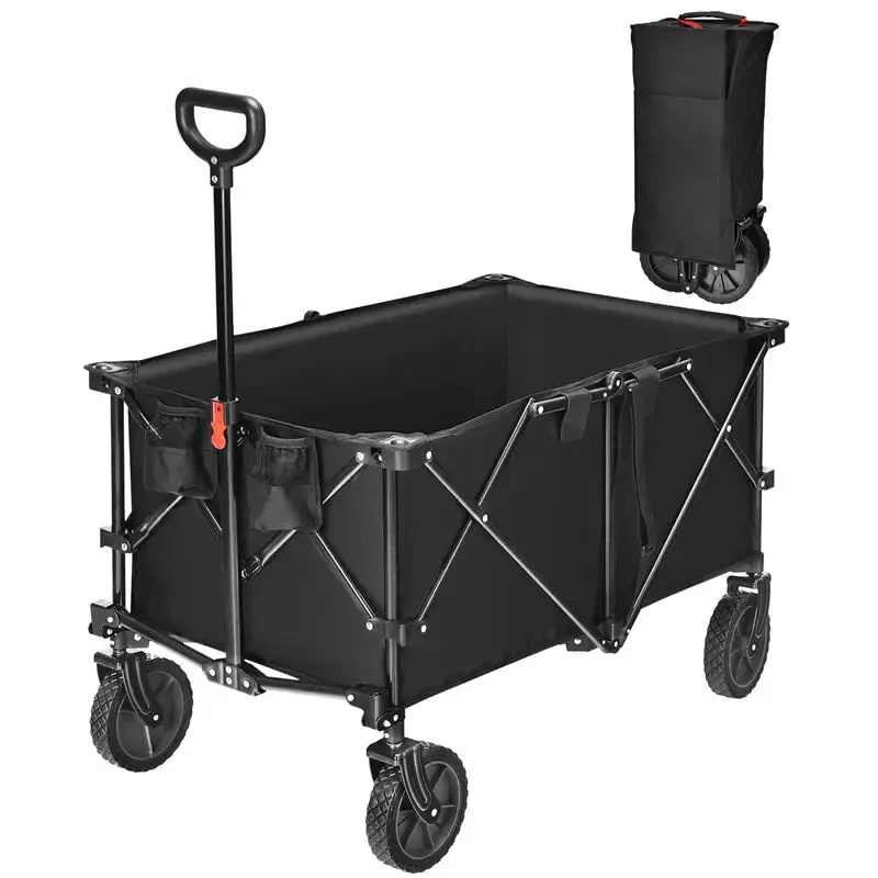 Outdoor Collapsible Utility Garden Wagon Cart Trolley Buggy