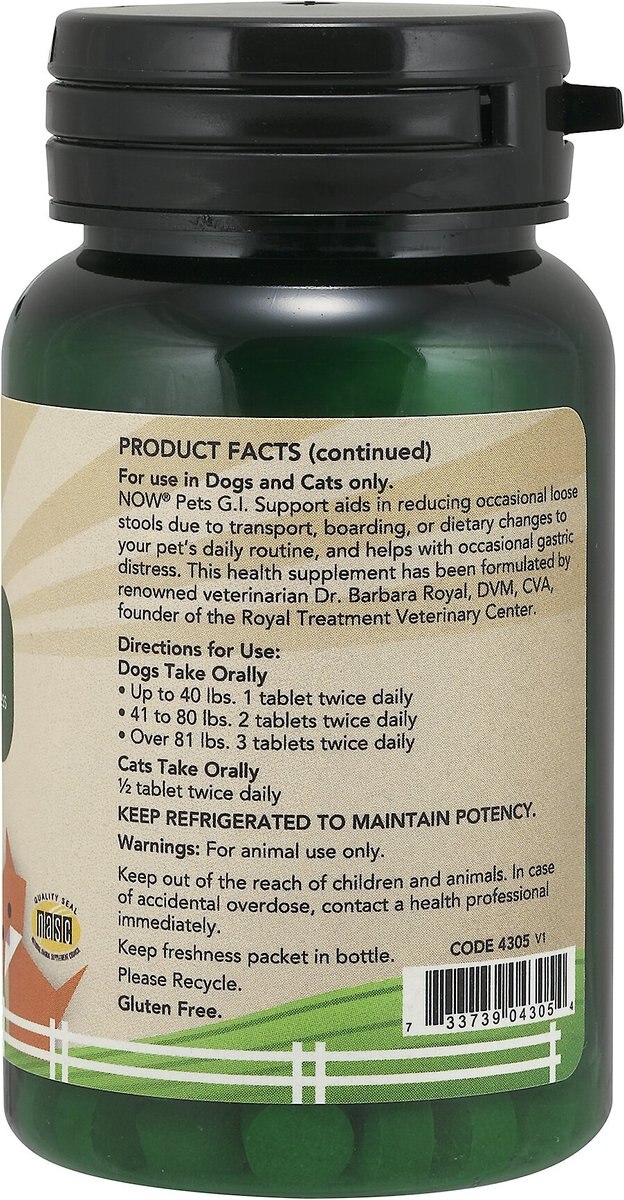 NOW Pets GI Support Dog and Cat Supplement