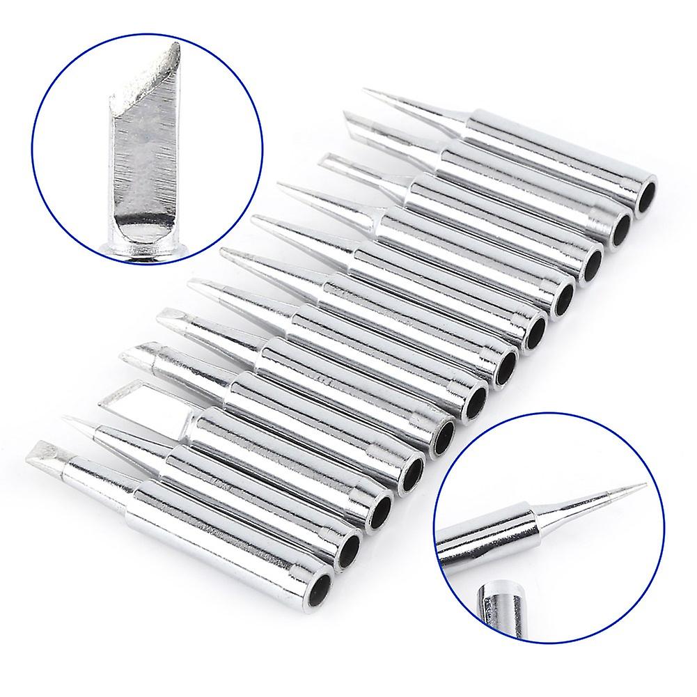 12pcs  Lead Free Replacement Soldering Solder Iron Tips Station Tool Kit