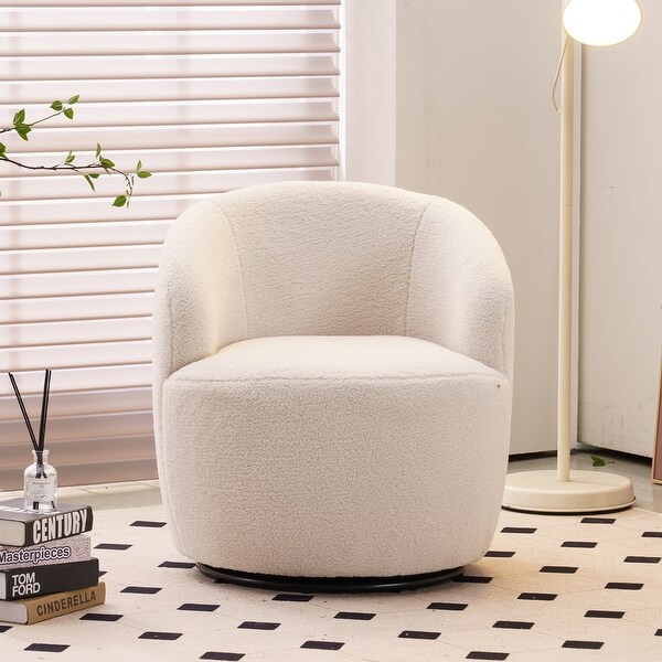 Teddy Fabric Upholstery Barrel Chair Swivel Chair