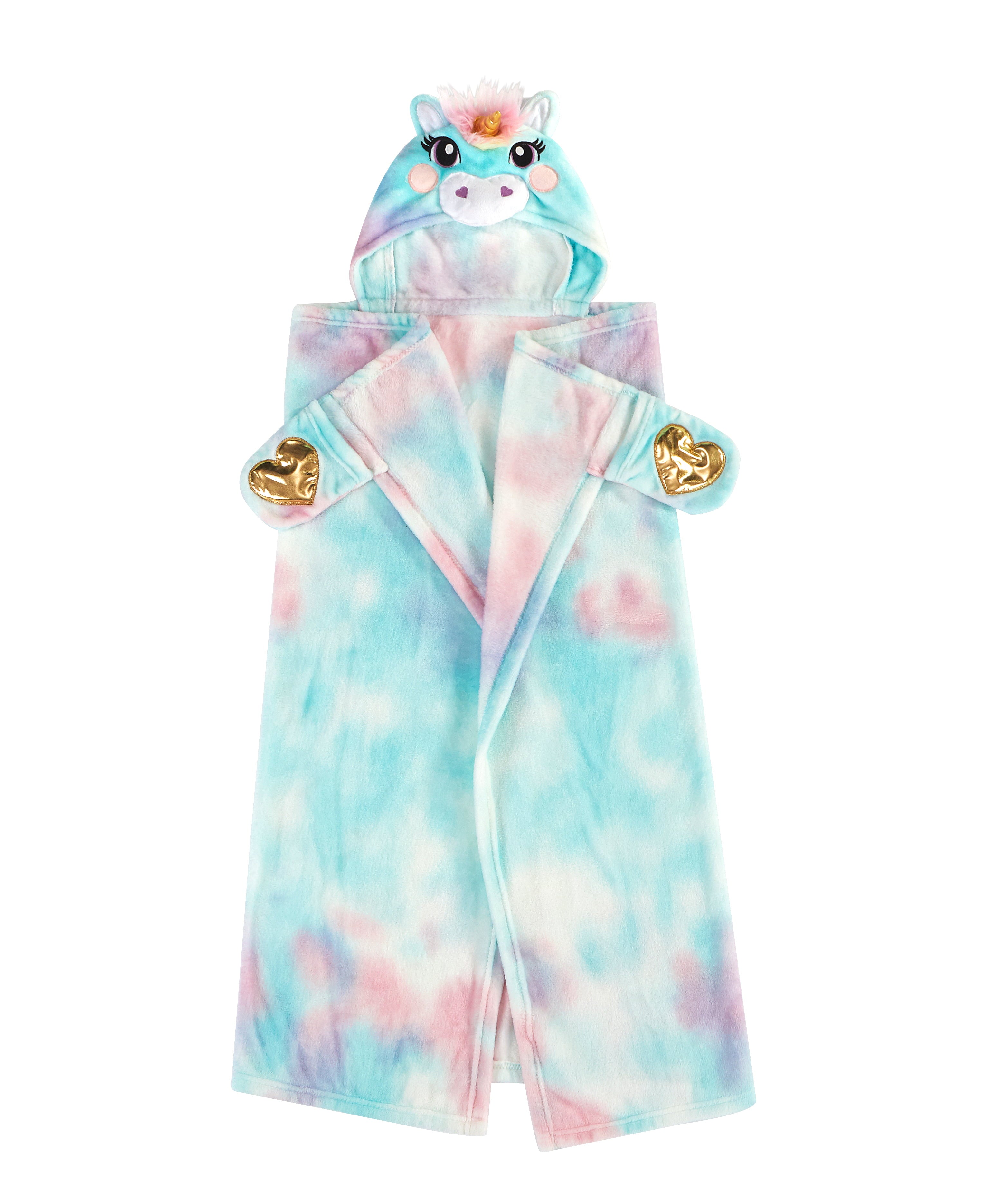 Your Zone Kids Hooded Super Soft Plush Unicorn Throw， 50