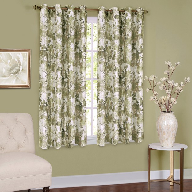 Collections Etc Tranquil Trees Insulated Curtain Panel Single Panel