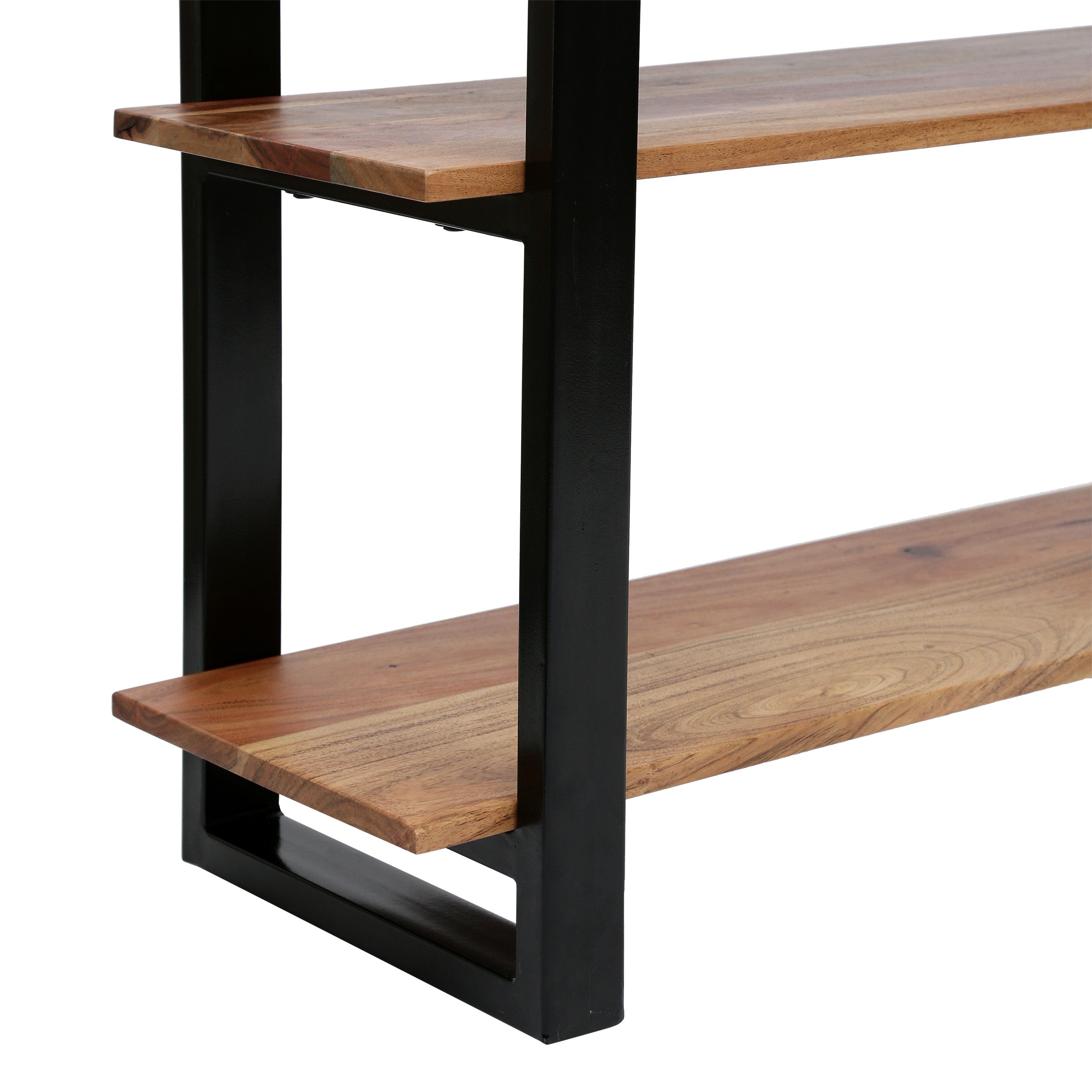 Canaan Handcrafted Modern Industrial Acacia Wood Media Console Table