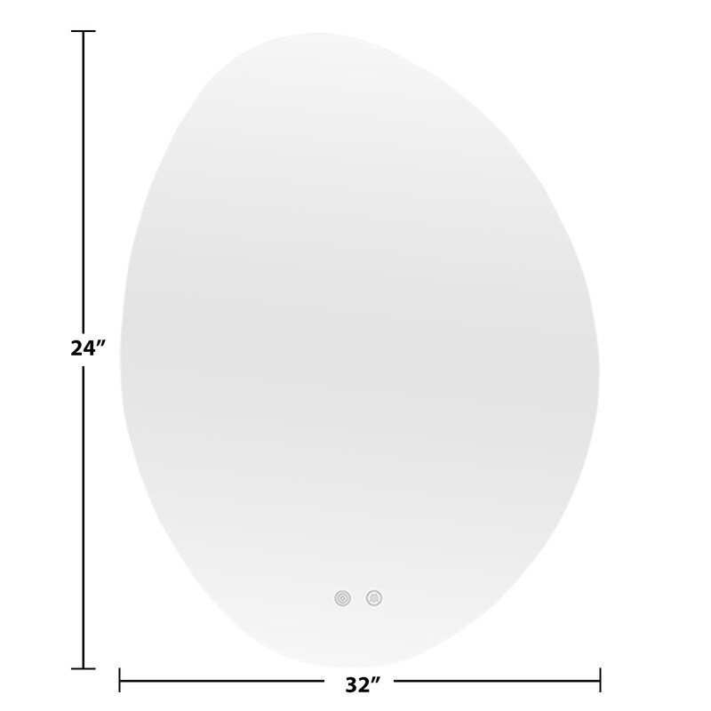 Wallbeyond 3 Tone Modern Style Frameless Irregular LED Wall Mirror   24\