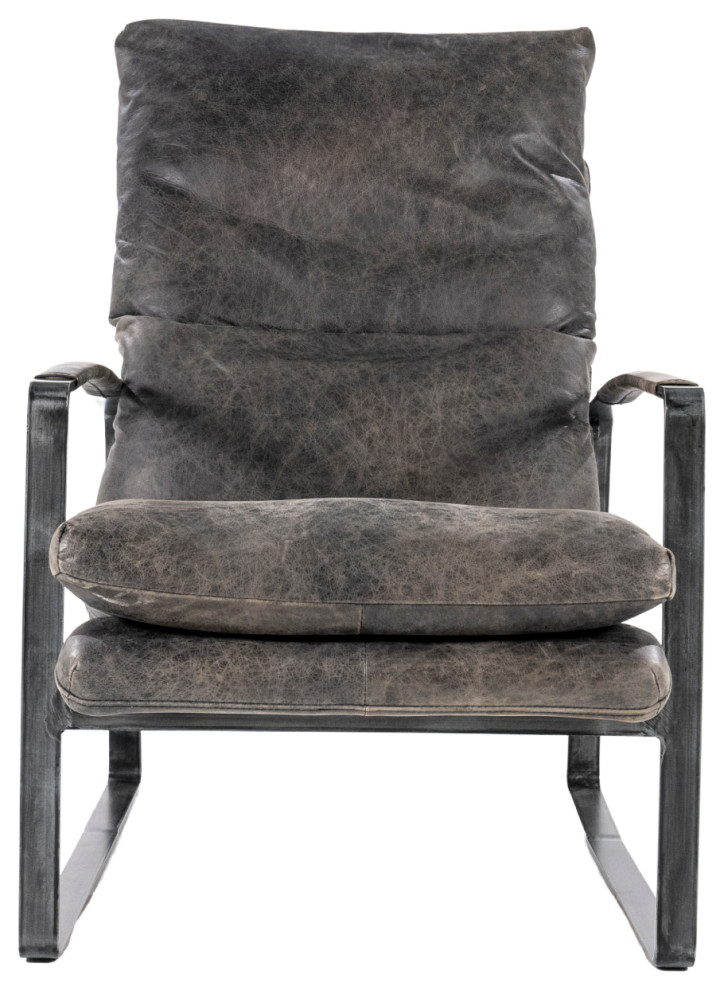 Dark Grey Lounge Chair  Eleonora Lex   Industrial   Armchairs And Accent Chairs   by Luxury Furnitures  Houzz