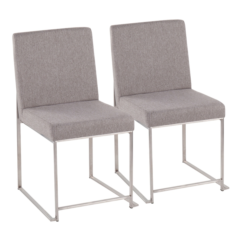 Silver Orchid Forrest High Back Stainless Steel Dining Chair   Set of 2   N/A