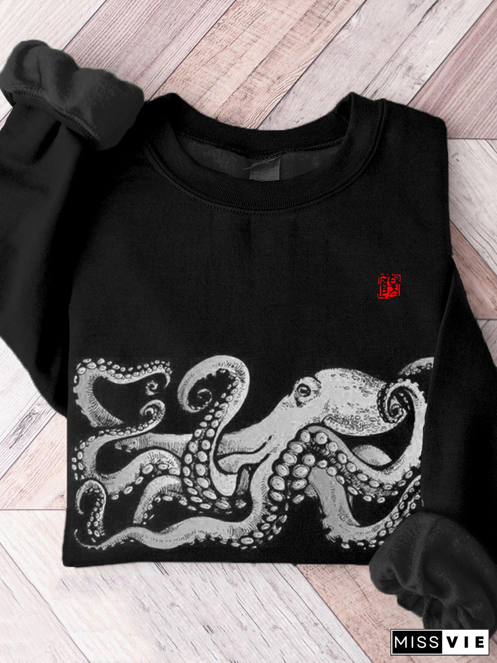 Octopus Art Pattern Crewneck Comfy Sweatshirt