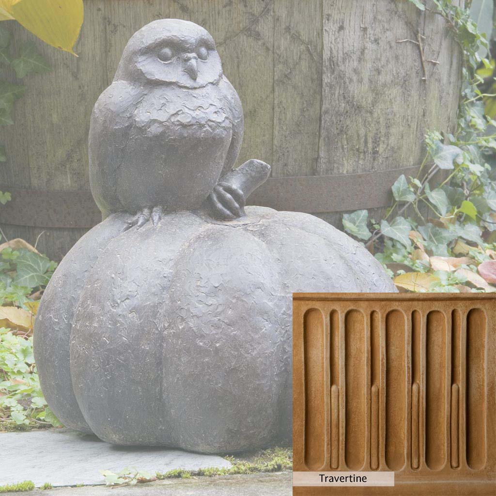 Campania International Owl on Pumpkin Statue