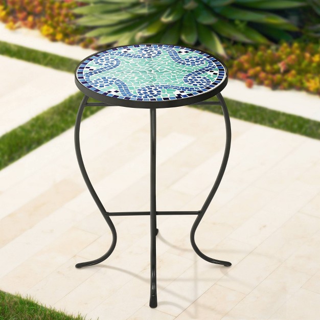 Wide Light Green Mosaic Tabletop For Front Porch Patio House Balcony