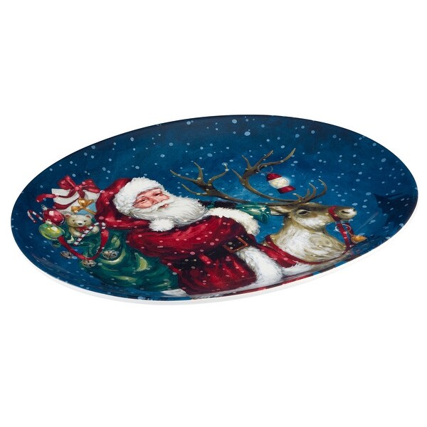 Certified International Santa's Secret Oval Platter 16 x 12