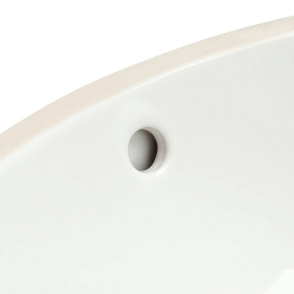 KOHLER Caxton Vitreous China Undermount Vitreous China Bathroom Sink in White with Overflow Drain K-2211-0