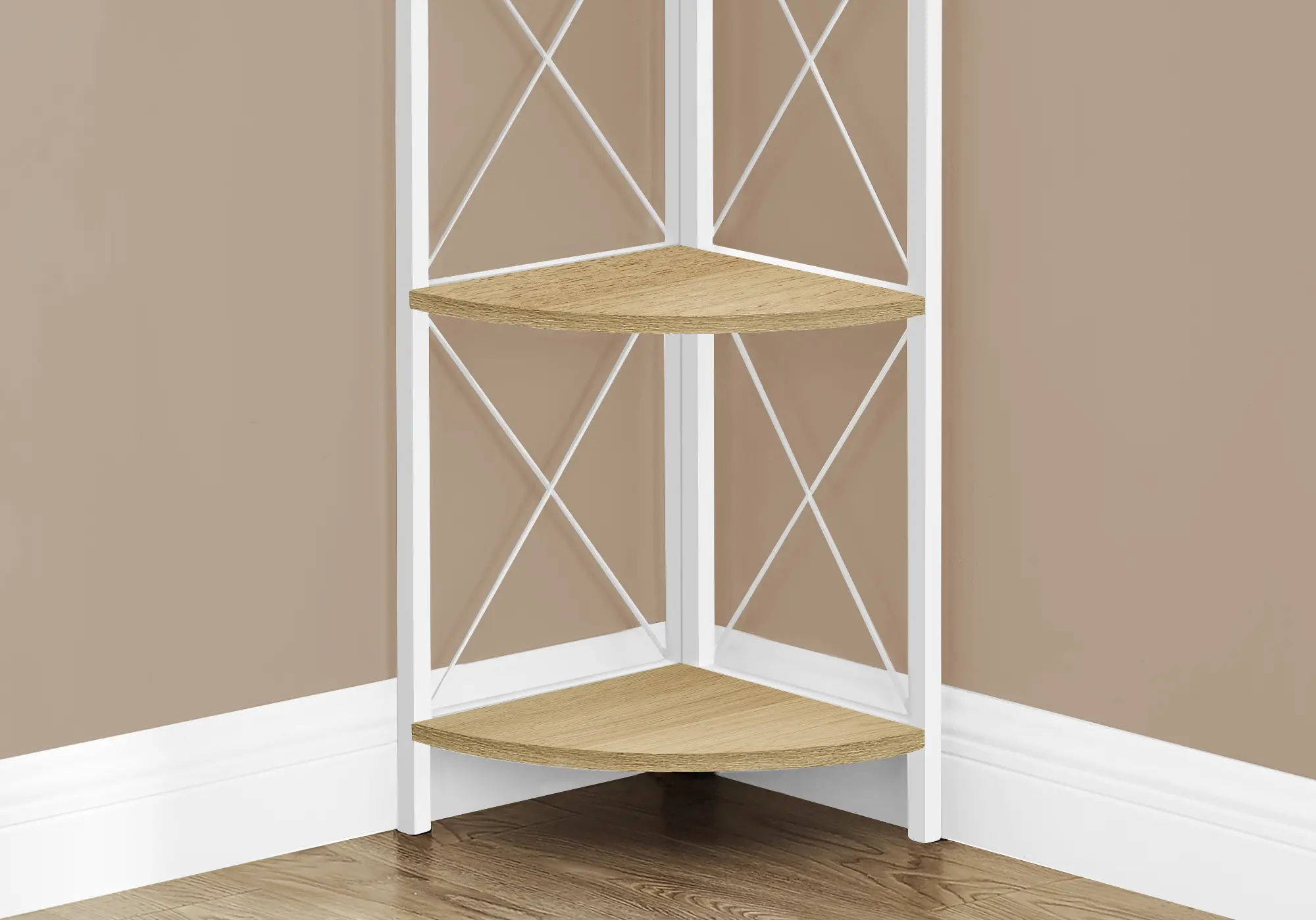 Jaden White 4-Tier Corner Bookcase