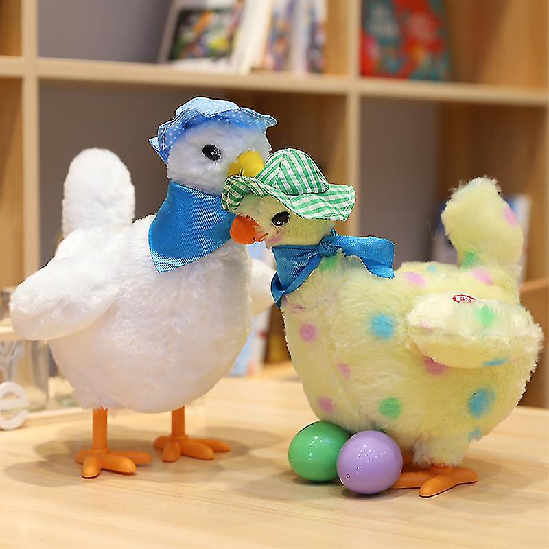 A Hen Funny Chicken Toy Laying Eggs Plush Electric Music Dancing Kids Gift