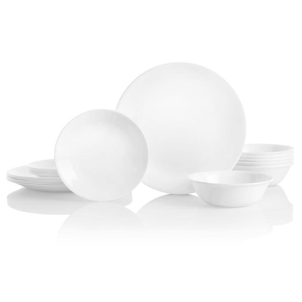 Corelle 18-piece Glass Dinnerware Set Winter Fresh White Service for 6 1120352