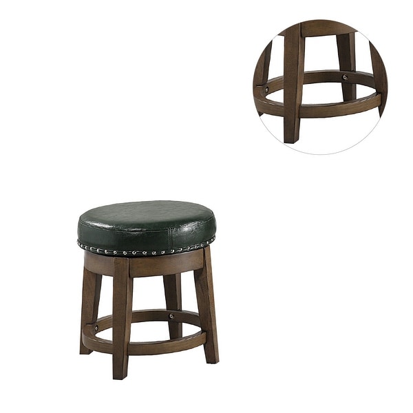 Set of 2 18 -inches PU Swivel Stool