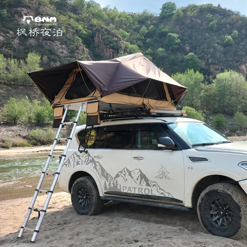 Waterproof  Auto Quick Opening 4WD Offroad Car Camping Soft  Roof Top Tent from roof tent factory ready to ship with Sun Shelter