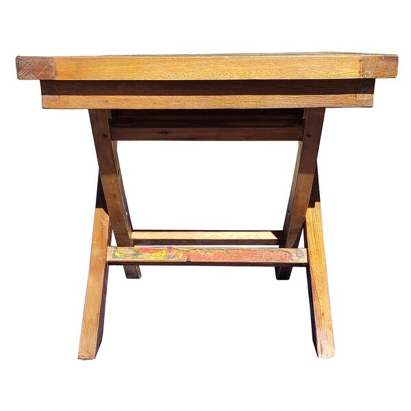 Marina Del Rey Recycled Teak Wood Boat Folding Side Table