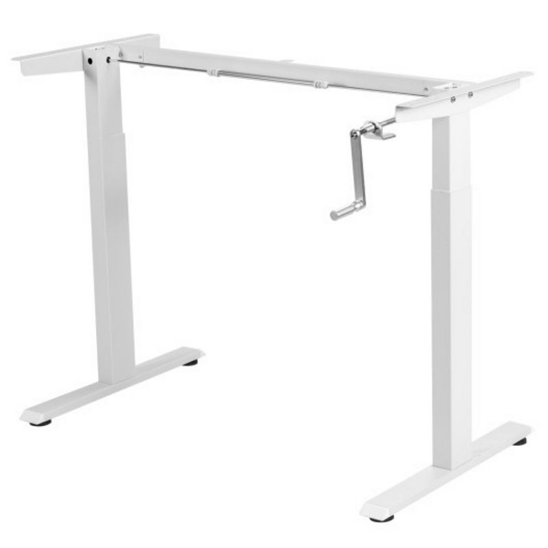 Hand Crank Sit to Stand Desk Frame Height Adjustable Standing Base