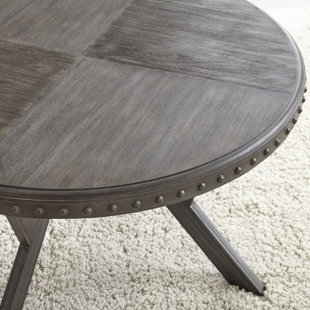 Alamo Round Cocktail Table Gray Steve Silver