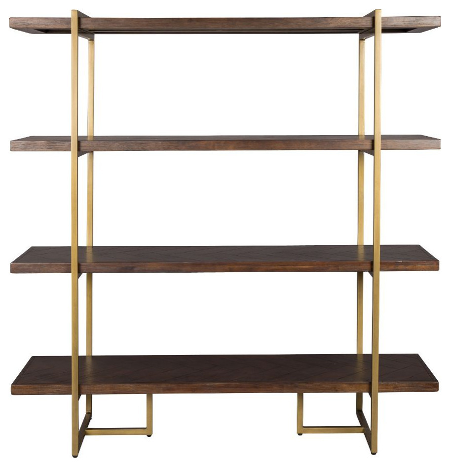 Acacia Wood 4 Shelf Bookcase  Dutchbone Class   Contemporary   Bookcases   by Luxury Furnitures  Houzz