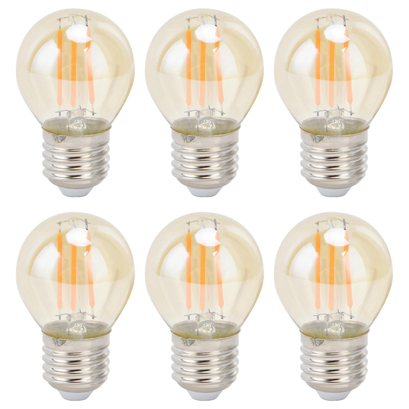 6pcs Vintage Led Light Bulb Gold Glass Dimmable G45 E27 4w ment Bulbs Warm Light 360lm