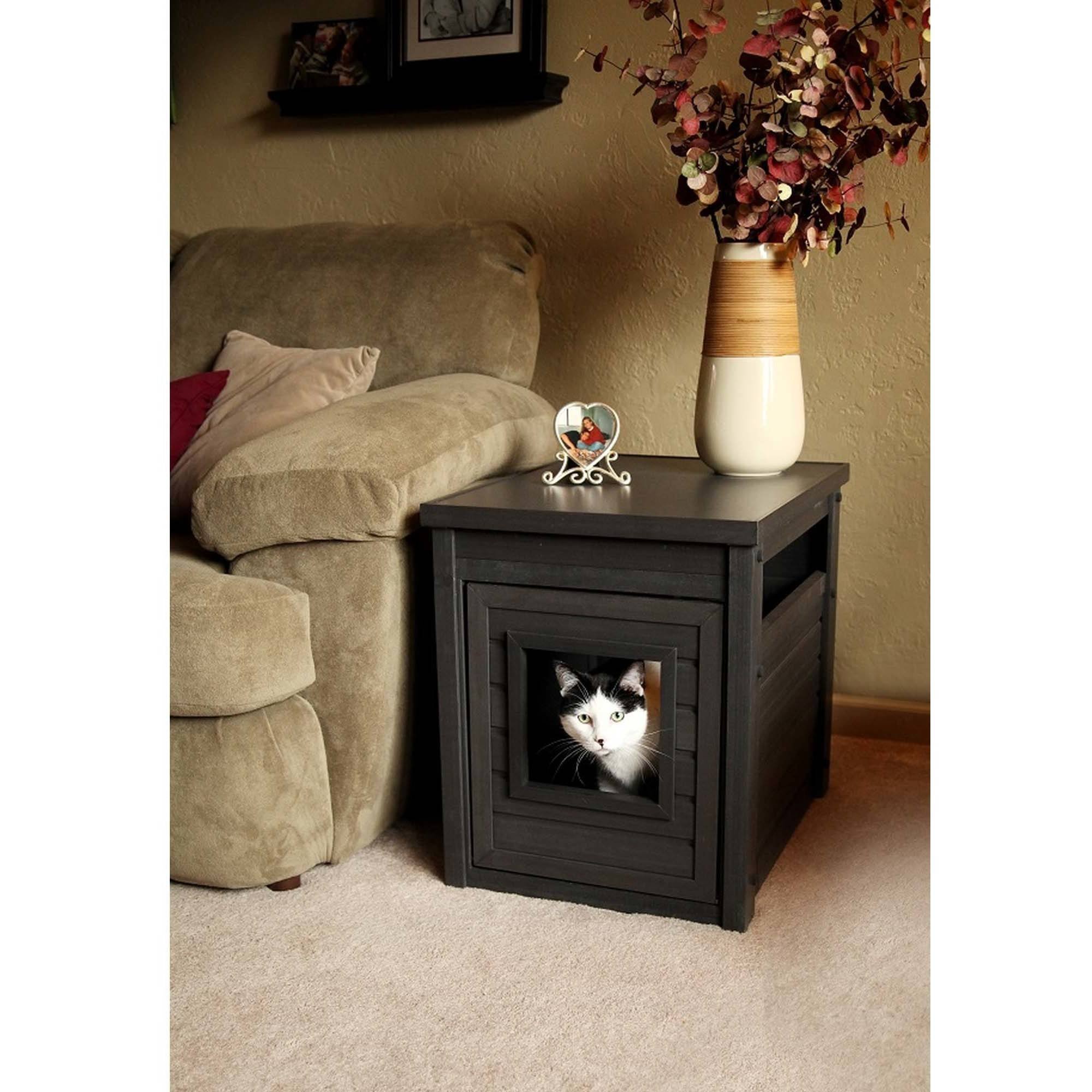 New Age Pet Ecoflex Flitter Box Cover End Table， Espresso