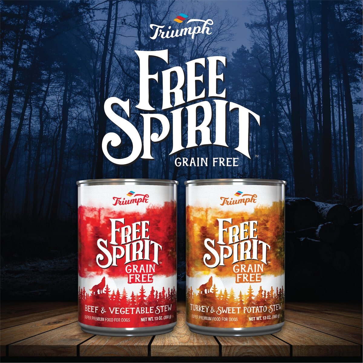 Triumph Free Spirit Grain-Free Turkey and Sweet Potato Stew Canned Dog Food