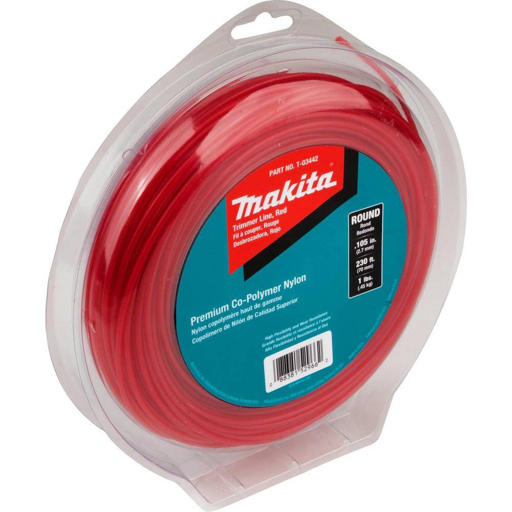 Makita 1 lbs. 0.105 in. x 230 ft. Round Trimmer Line in Red T-03442