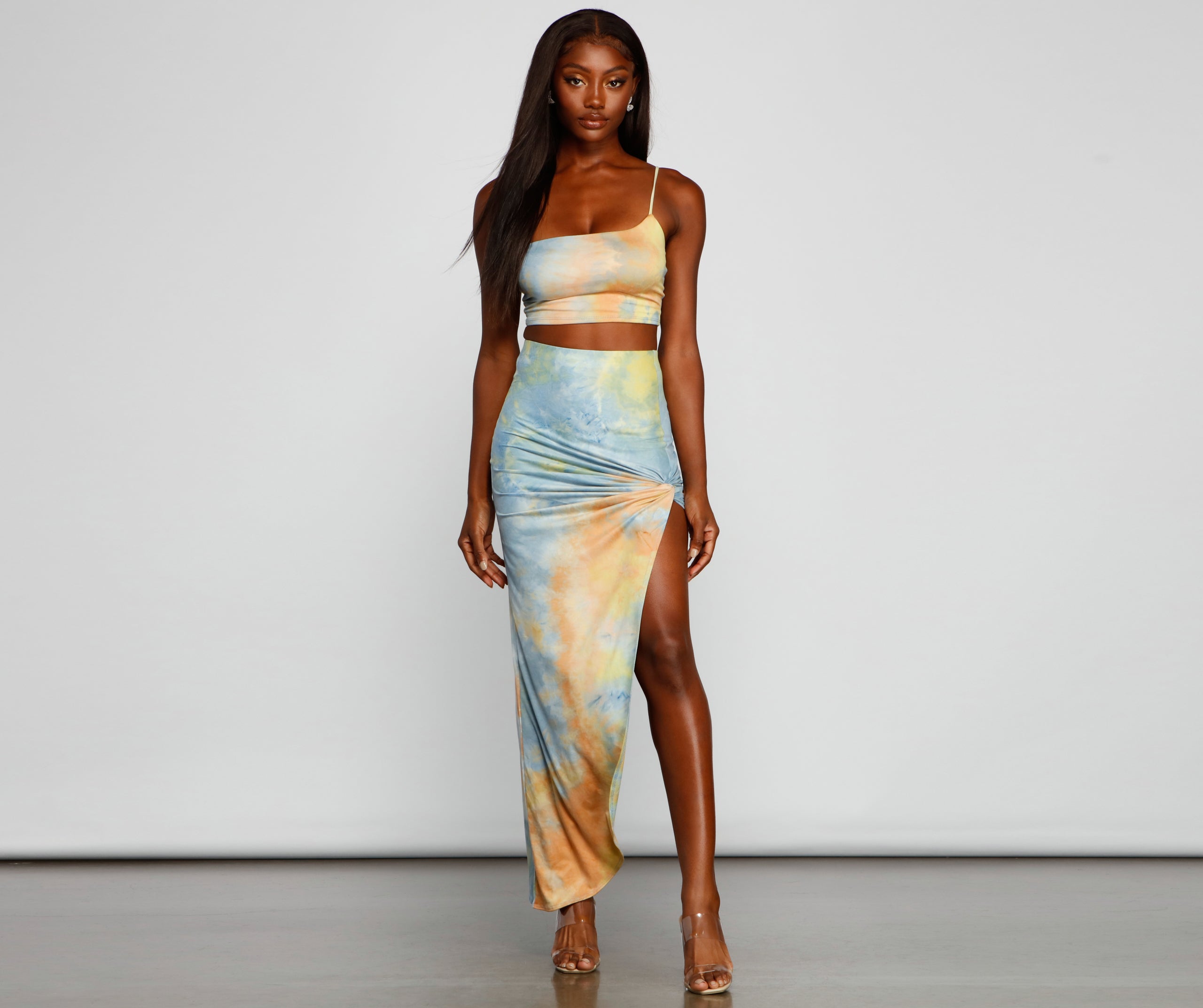 Golden Hour Tie-Dye Maxi Skirt