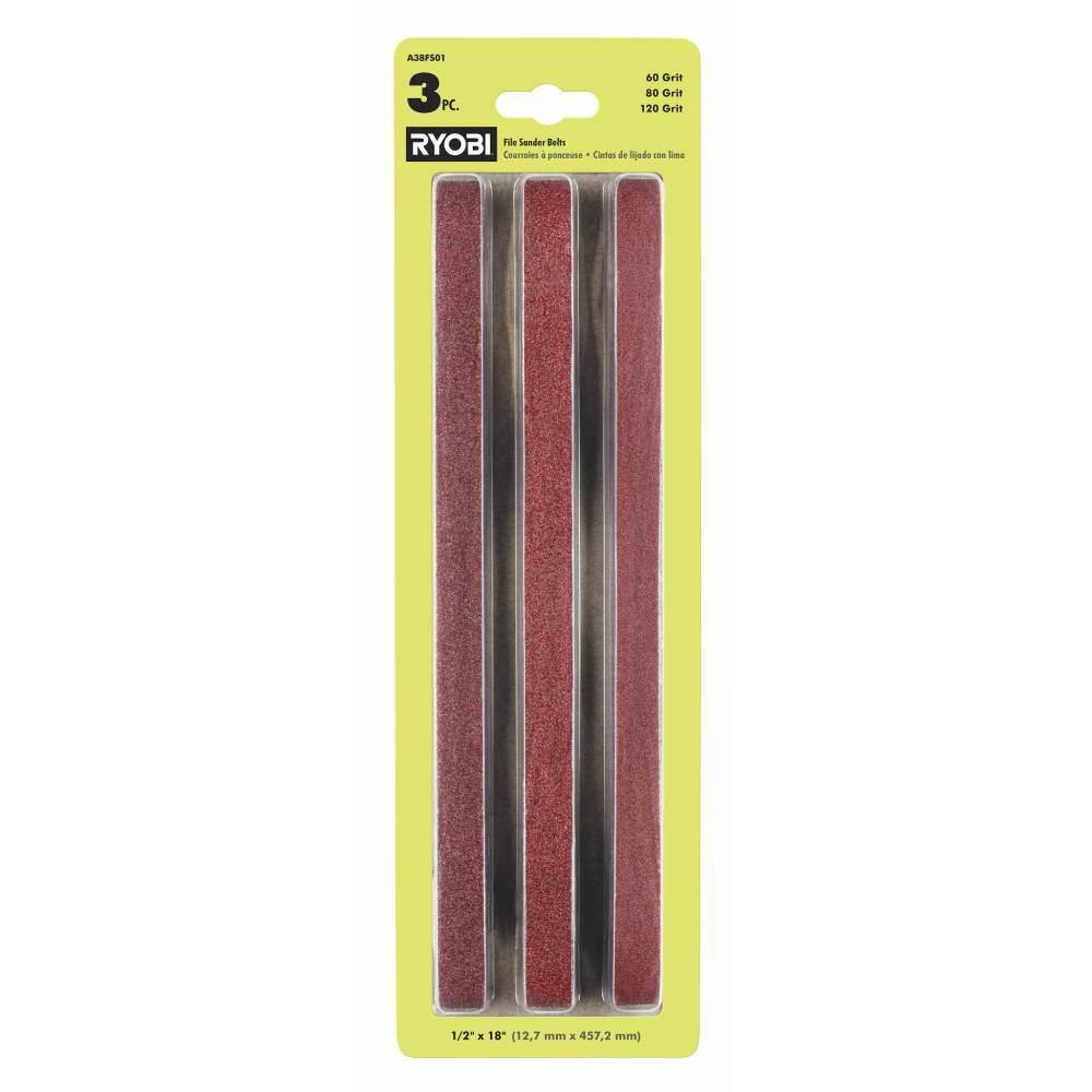 RYOBI File Sander Belts (3-Pack) A38FS01