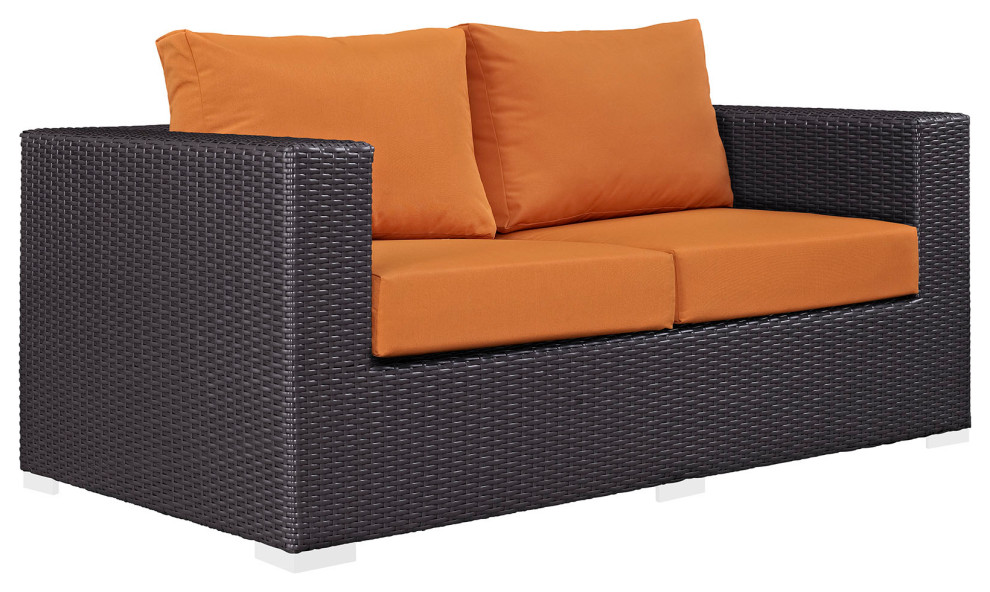 Convene 8 Piece Outdoor Wicker Rattan Sofa Set   Contemporary   Outdoor Sofas   by Kolibri Decor  Houzz