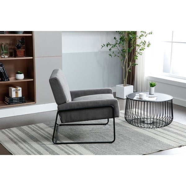 High Density Soft Armchair Premium Accent Chair with Metal Frame Single Chair