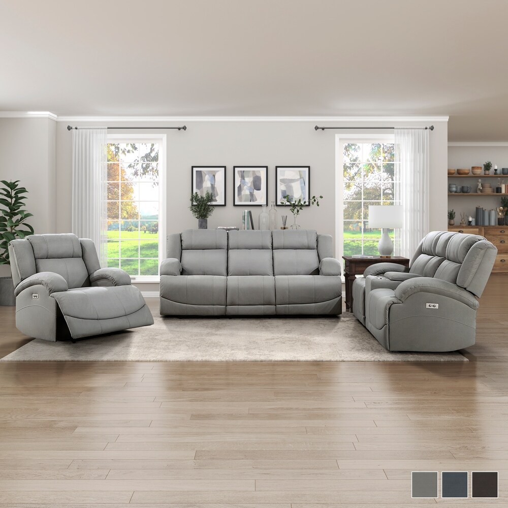 Sherwood 3 Piece Power Reclining Living Room Sofa Set