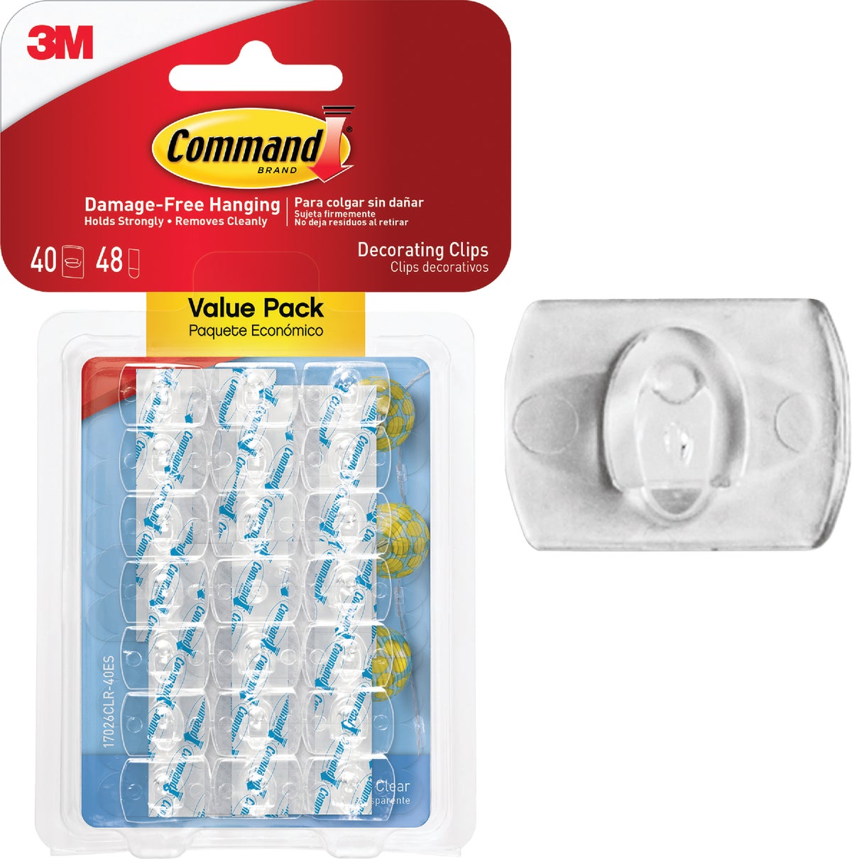 Command Decor Adhesive Clip Clear