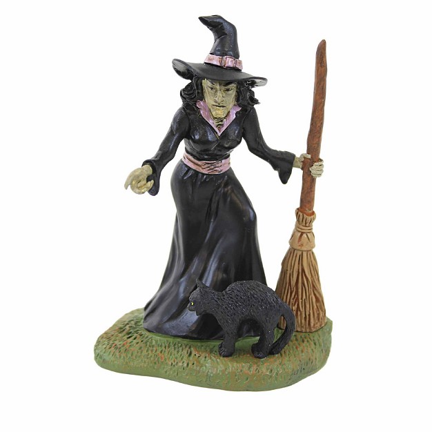 Department 56 Villages Double Trouble One Accessory 3 75 Inches Halloween Witch Black Cat 6012289 Polyresin Black