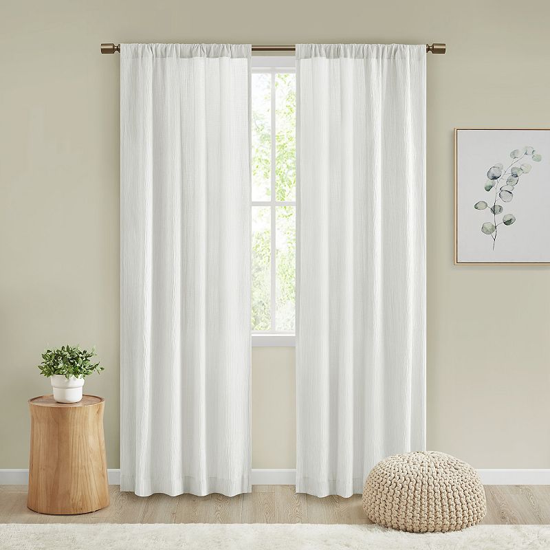 Madison Park 2-pack Valerie Textured Light Filtering Rod Pocket Window Curtains