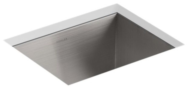 Kohler Vault Top /Under Mount Bar Sink with 3 Faucet Holes   Bar Sinks   by Buildcom  Houzz