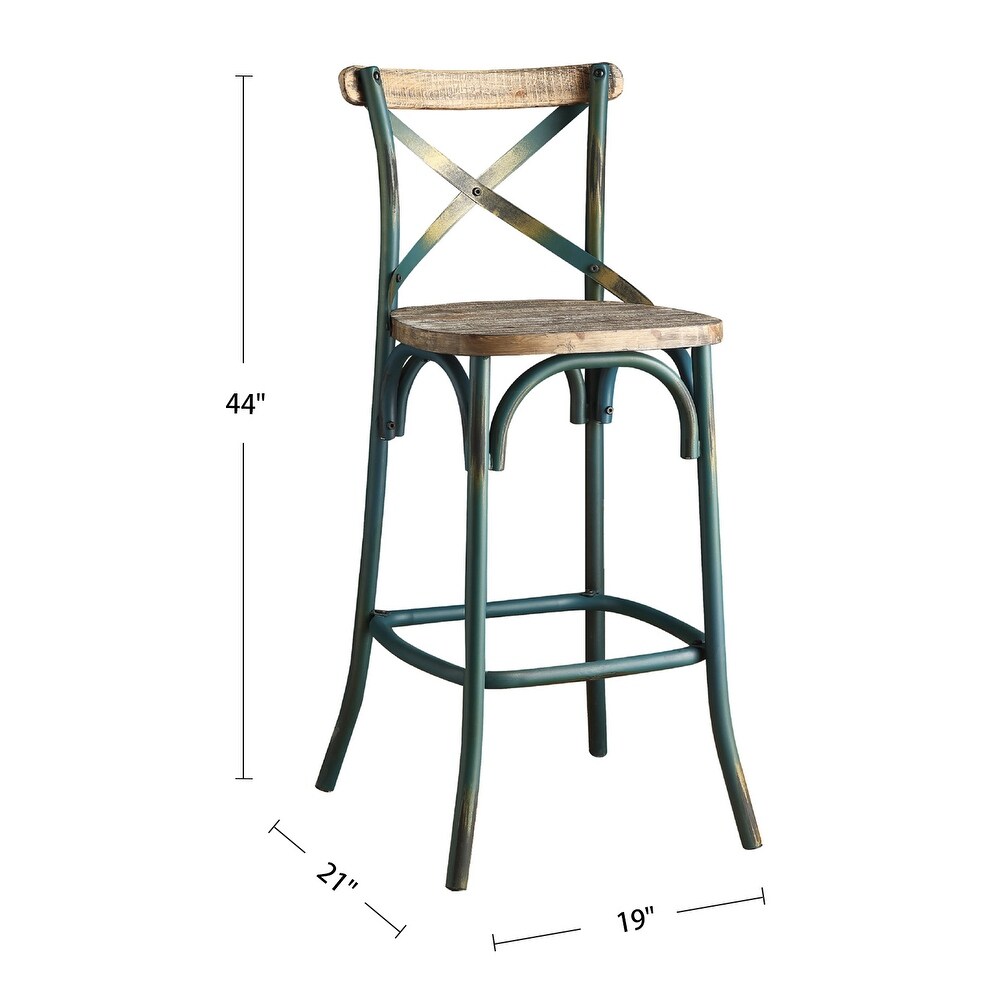 Metal Bar Chair with X Backrest Design