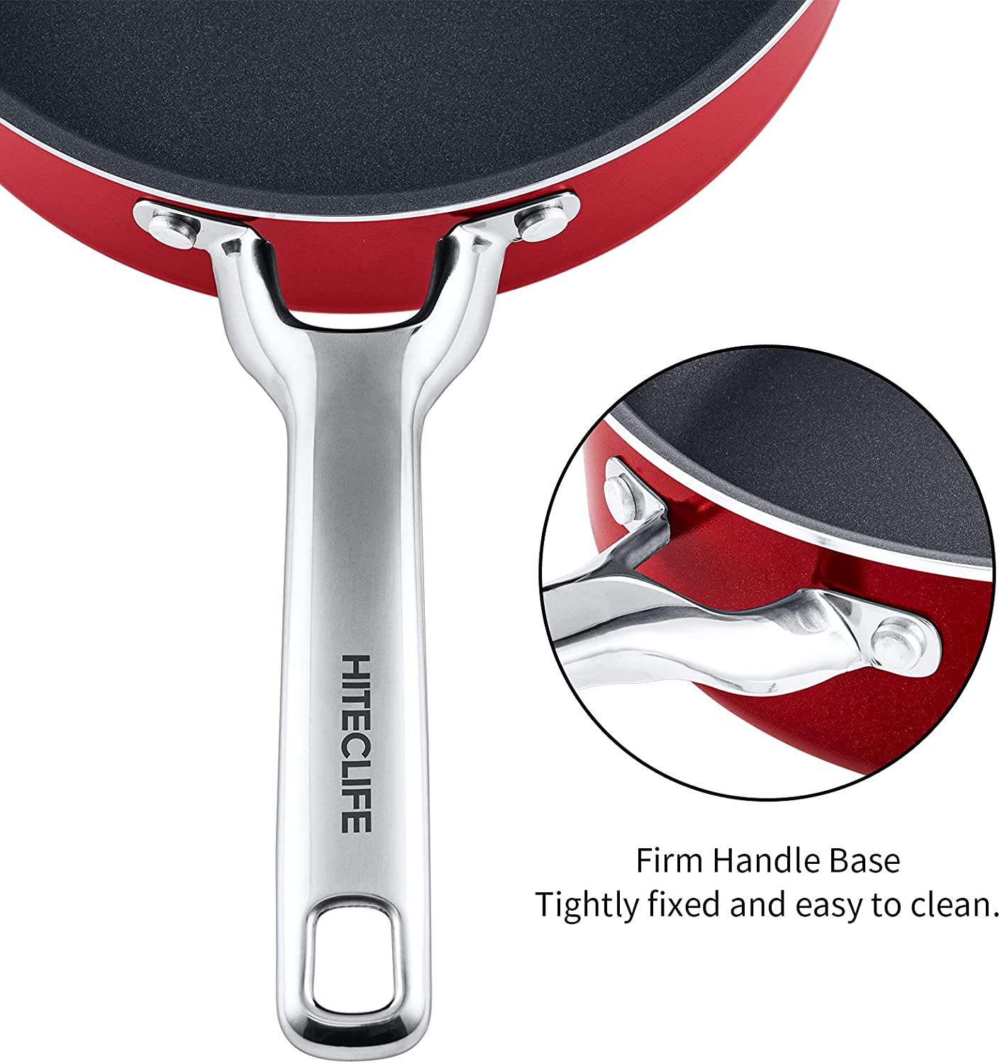 Nonstick Frying Pan with Ergonomic Stainless Steel Handle