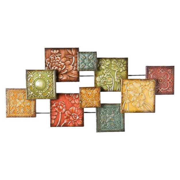 Floral Decorative Wall Sculpture Jewel Tones Southern Enterprises