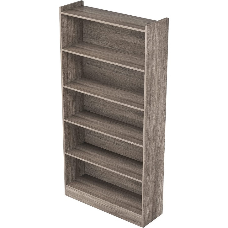 Industrial 72 inch Tall Bookcase 6 Tier Gray Library Bookshelf