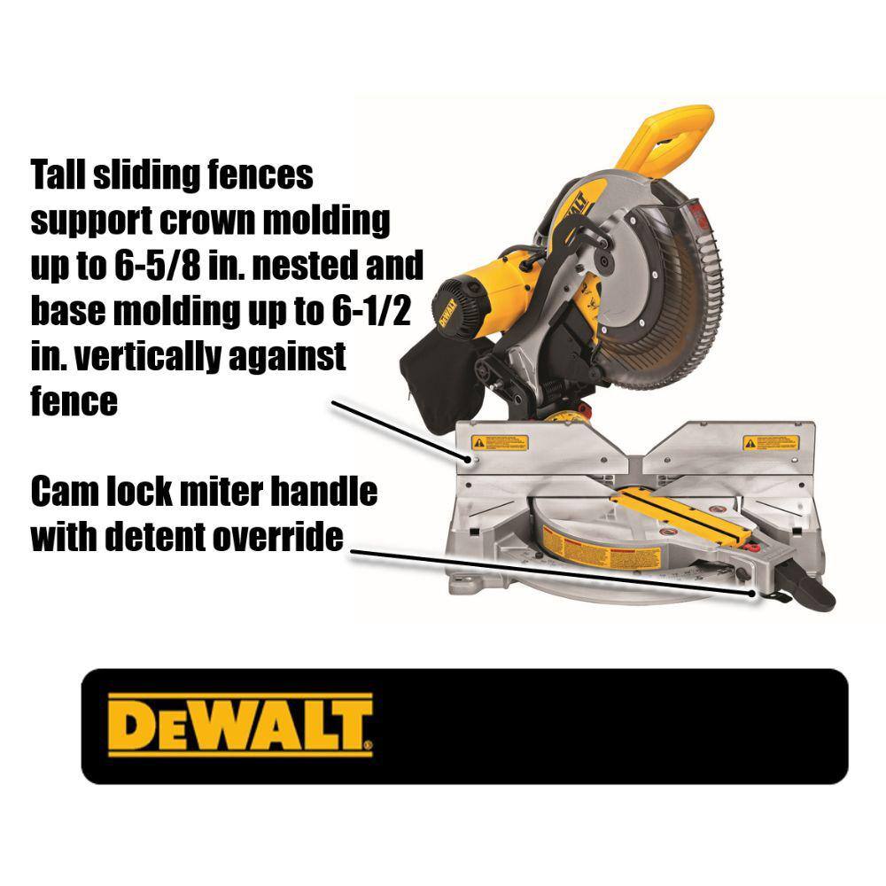 DW 15 Amp Corded 12 in. Compound Double Bevel Miter Saw DWS716