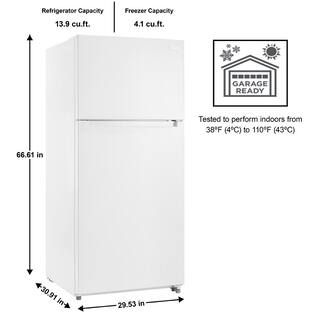 Vissani 18 cu. ft. Top Freezer Refrigerator DOE in White MDTF18WHR