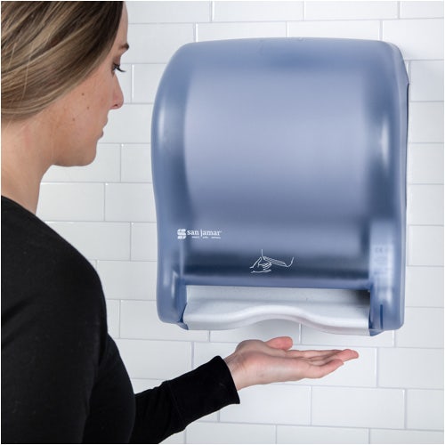 San Jamar T8400TBL Smart Essence Electronic Paper Towel Dispenser， Artic Blue