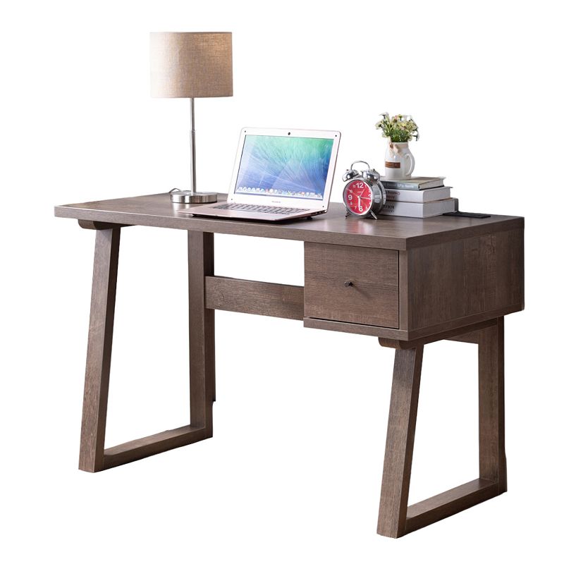 FC Design Walnut Oak Home Office Desk with Side Drawer