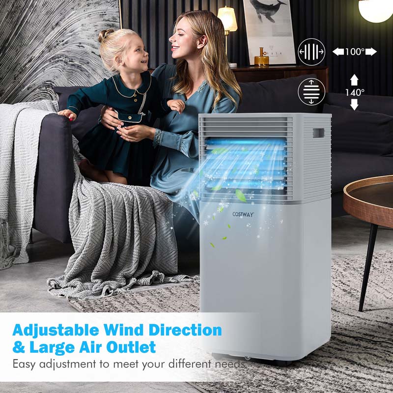 10000 BTU 3-in-1 Portable Air Conditioner Air Cooler Fan Dehumidifier with 4 Modes & 2 Speeds, Remote Control