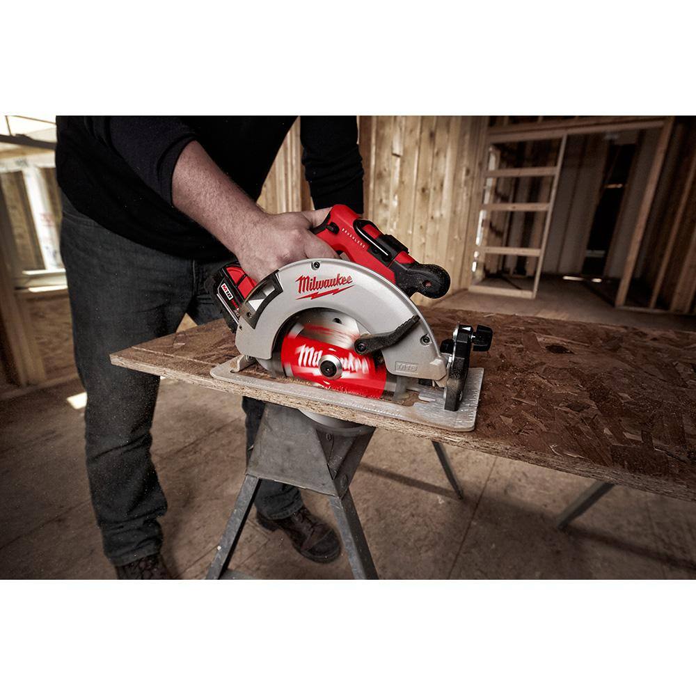 MW M18 18V Lithium-Ion Brushless Cordless Hammer Drill and Circular Saw Combo Kit (2-Tool) with Two 4.0 Ah Batteries 2992-22