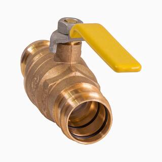 The Plumber's Choice 34 in. Brass Double-O-Ring Press Ball Valve (Pack of 5) VLV532034-5