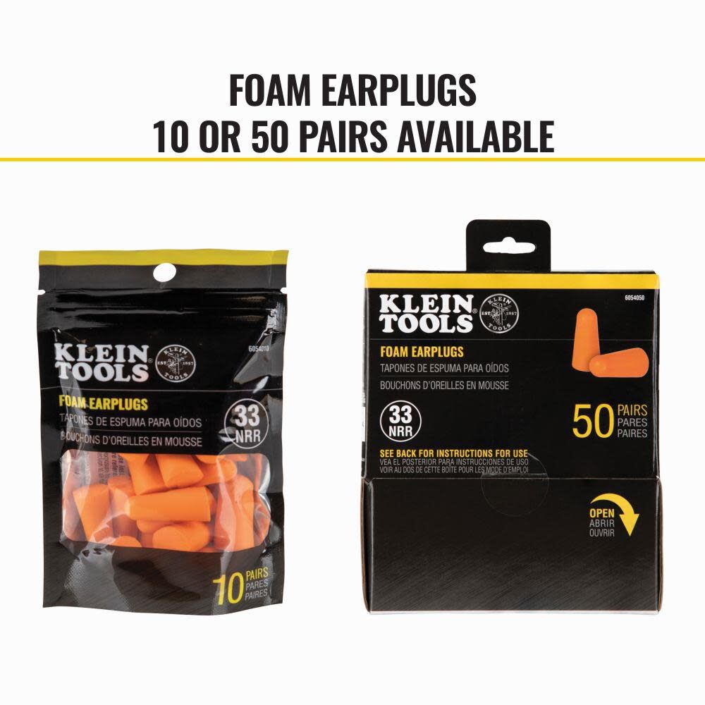 Klein Tools Foam Earplugs 50 Pair 6054050 from Klein Tools